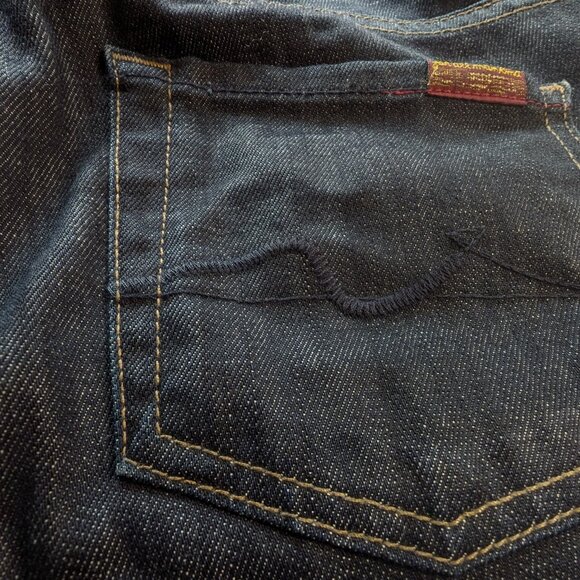 7 FOR ALL MANKIND jeans Sz 24 to 26 HIGH RISE BOOT CUT 98% Cotton STUNNING GEM - Picture 9 of 14